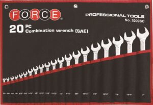 FORCE 5209SC Steekringsleutelset SAE 20-delig-0