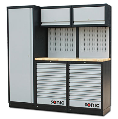 SONIC 4731301 MSS 26`` hoge kast, 18 laden, ophangpaneel, klepkast (hout)-0