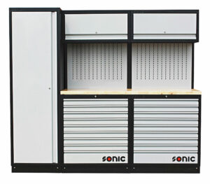 SONIC 4731401 MSS 34`` hoge kast, 18 laden, ophangpaneel, klepkast (hout)-0