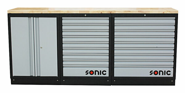SONIC 4731507 MSS 26``/34`` lage opstelling met 18 lades met houten blad-0