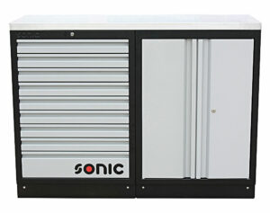 SONIC 4731606 MSS 26`` 9 laden & opbergkast met roestvrij stalen bovenblad-0
