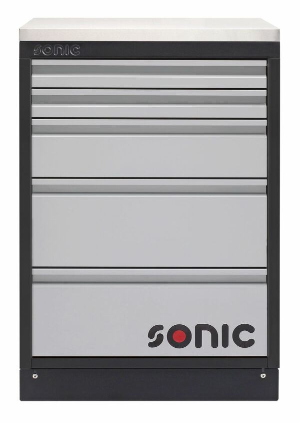 SONIC 4731615 MSS 26`` Ladenkst 5 laden met roestvrij stalen bovenblad-0