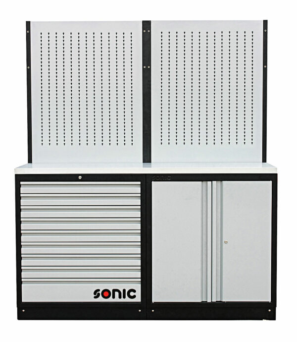SONIC 4731702 MSS 34`` 9 laden, opbergkast & ophangpaneel (rvs)-0
