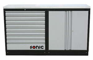 SONIC 4731705 MSS 34`` 9 laden & opbergkast met roestvrij stalen bovenblad-0