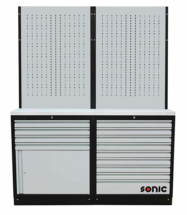 SONIC 4731711 MSS 34`` 9 laden, kast met laden en ophangpaneel (rvs)-0