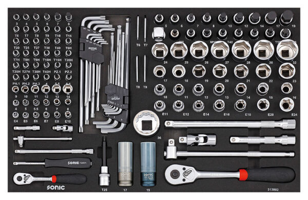 SONIC 727431 Gereedschapswagen S9 gevuld (274 delig)-14275