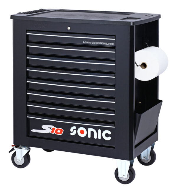 SONIC 727909 Gereedschapswagen S10 gevuld (279 delig) Zwart SAE-14417