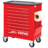 SONIC 717115 Gereedschapswagen S10 gevuld (171 delig) Rood SAE-14393