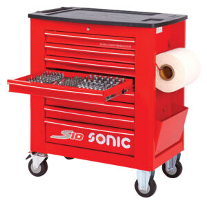 SONIC 717115 Gereedschapswagen S10 gevuld (171 delig) Rood SAE-0