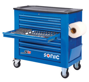 SONIC 740018 Gereedschapswagen S11 Gevuld (400 delig) Blauw-0