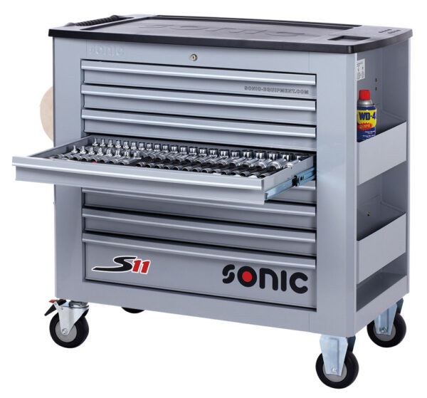 SONIC 740020 Gereedschapswagen S11 Gevuld (400 delig) Grijs-0