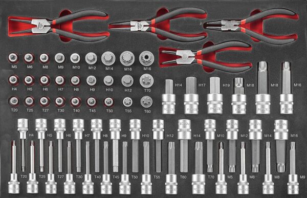 FORCE 10218C-512 Practical serie gereedschapswagen gevuld Foam (512 delig) Zwart-15707