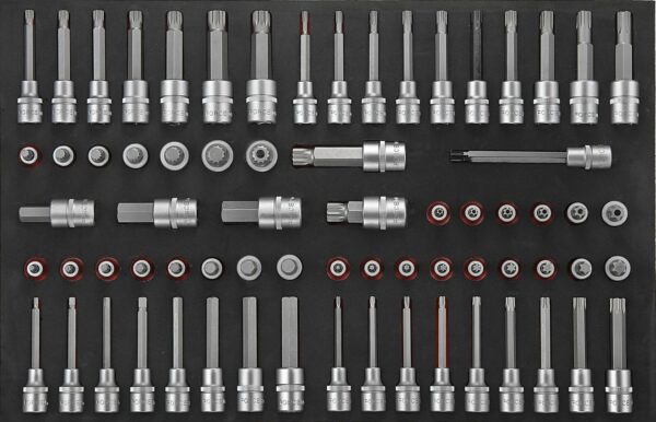 FORCE 10218C-415 Practical serie gereedschapswagen gevuld Foam (415 delig) Zwart-15658