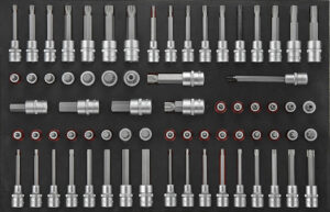 FORCE F4701 Bit doppen combinatieset 70-delig-0