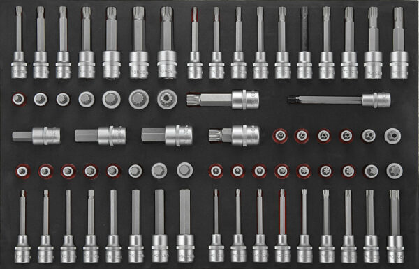 FORCE F4701 Bit doppen combinatieset 70-delig-0