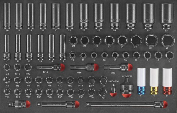 FORCE F4702 Krachtdoppen combinatie set 70-delig-0