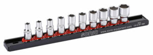 SONIC 101001 Doppenset 1/4'', 10-dlg. op rail-0