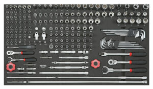 SONIC 218502 Doppenset 1/4'' & 3/8'', 185-dlg. SFS-0