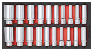 SONIC 302004 Doppenset 1/2'', lang 20-dlg. (SAE) SFS 1/3-0