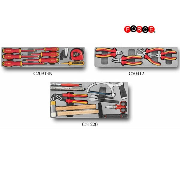 FORCE 50233-25 Gereedschapskist gevuld 25-delig VDE-0