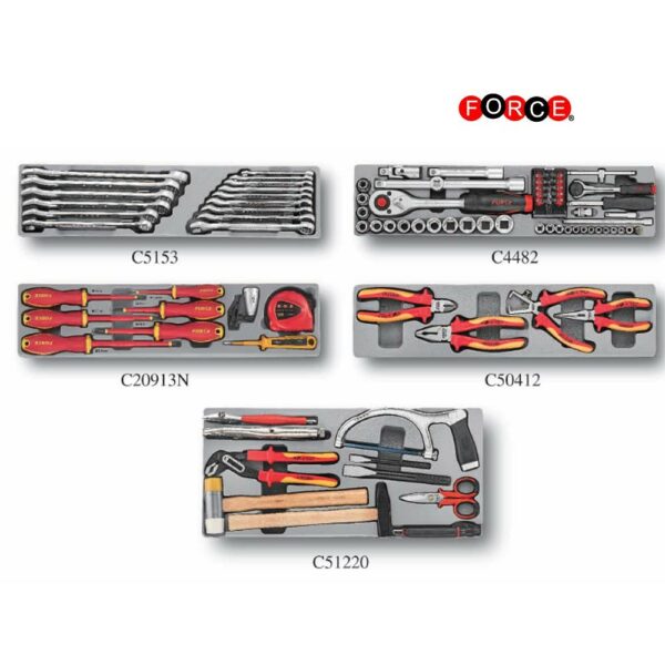 FORCE 50235-88 Gereedschapskist gevuld 88-delig-0