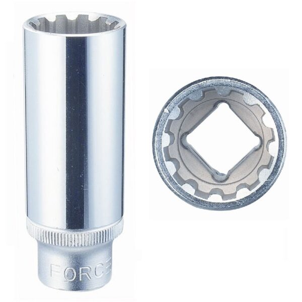FORCE 53Q6311 Dop lang 3/8" (Multi profiel) 11 mm-0