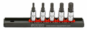 SONIC 100501 Bitdopset 1/4'', veeltand 5-dlg. op rail-0