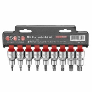 FORCE 40913 1/2" Doppen set Torx 9-delig-0