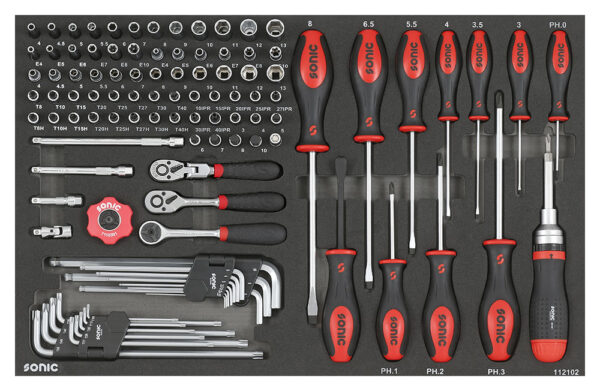 SONIC 728410 MSS 196 Cabinet gevuld met 285-dlg. gereedschapset-20326