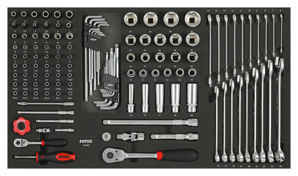 SONIC 715729 Gereedschapswagen S12 (158-delig)-26910