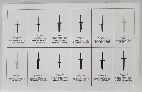 FD-6048 Kunststof blindklinknagels assortiment 235-delig-20212