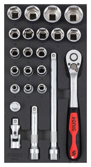 SONIC 302301 Combinatieset 1/2``, 23-dlg. SFS 1/3