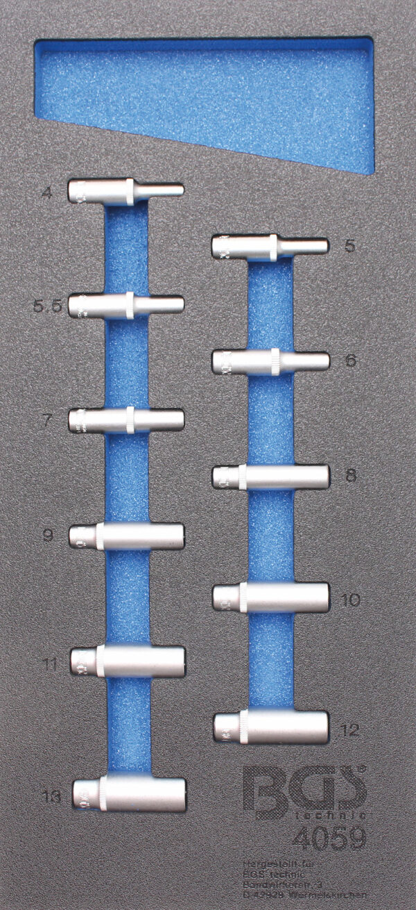 BGS 4059 Doppen set lang 1/4", 1/2" (11-delig)-0