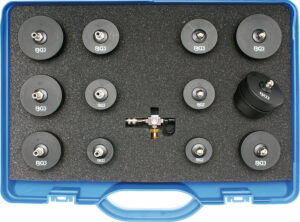 Turbolader-Diagnosekoffer mit Manometern 55 - 60 - 65 - 70 mm