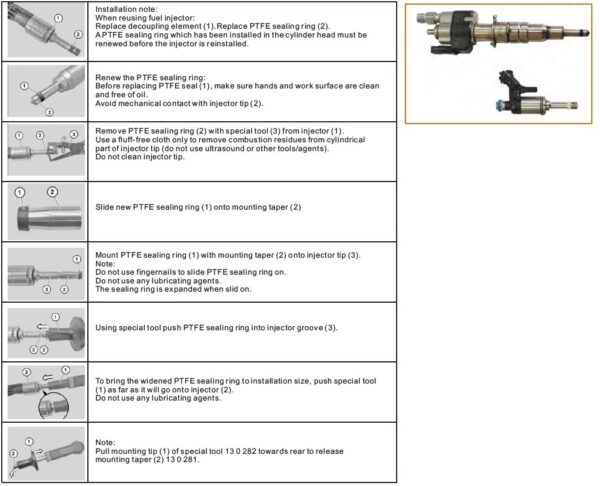 FORCE FC-908G10 Afdichtringen verstuiver gereedschap BMW-23568