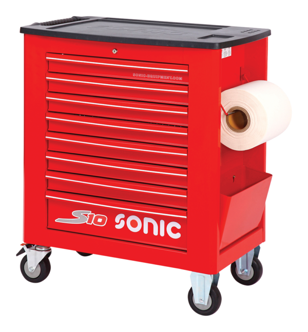 SONIC 717315 Gereedschapswagen S10 gevuld (173 delig) Rood-23872