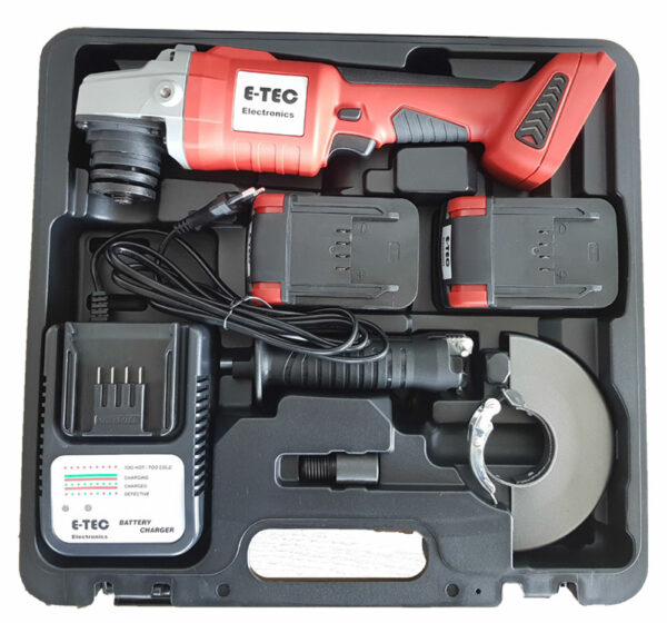 E-TEC E-7950 Haakse slijper met accu set-25702