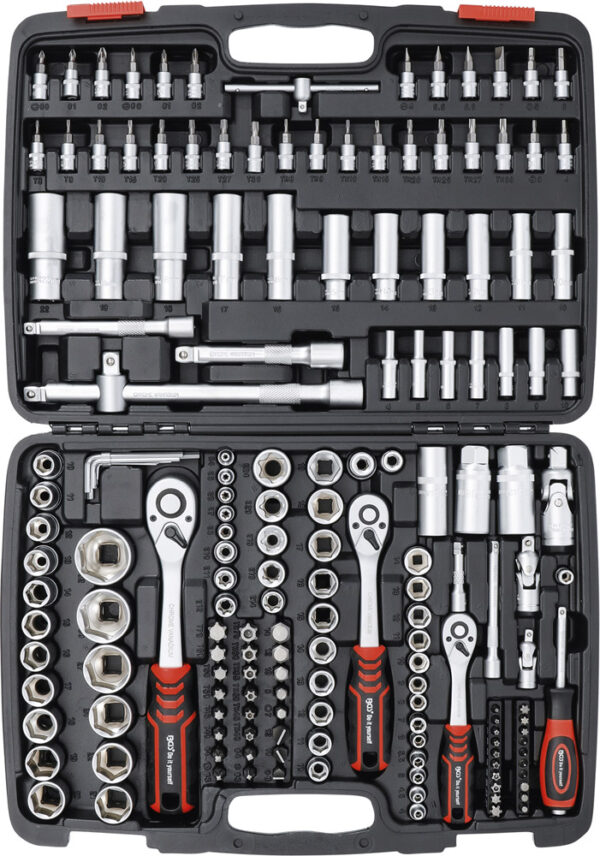 KRAFTMANN 15219 Doppenset 1/4" - 3/8" - 1/2" | 172-delig-0