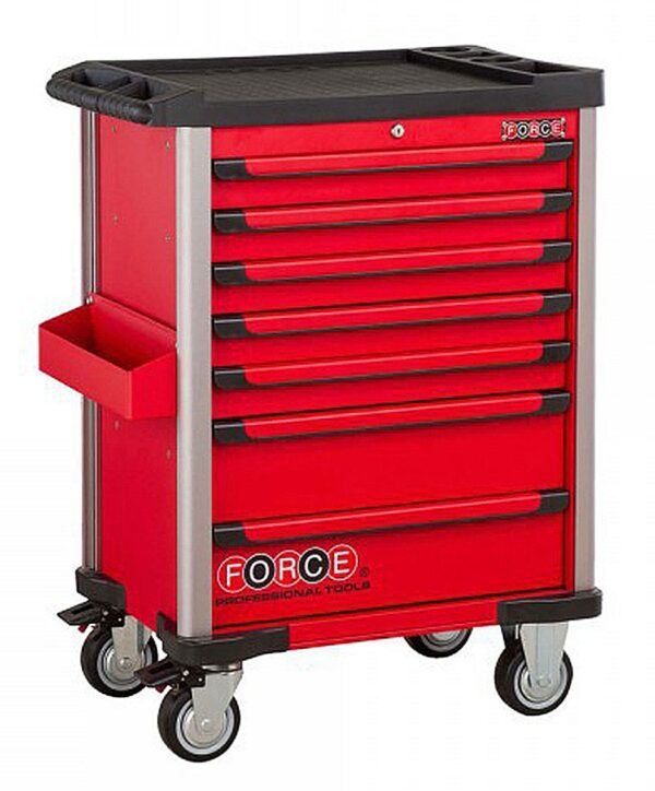 FORCE FC-10217R Gereedschapswagen | 7 laden | Rood-0