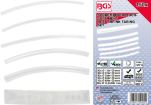 BGS 9405 Krimpkous assortiment | Transparant | 150-delig