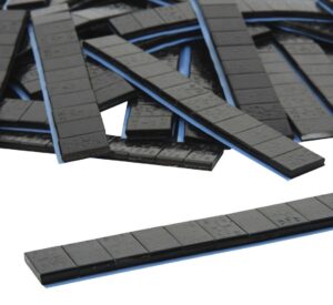 Plaklood / Plakgewichten 12 x 5 gram | Zwart | 100 stuks | AL-0245