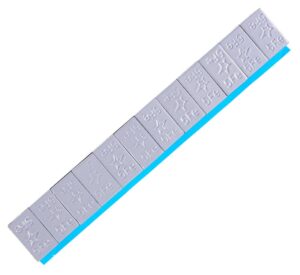 Plaklood / Plakgewichten 12 x 5 gram | Grijs | Losse strips