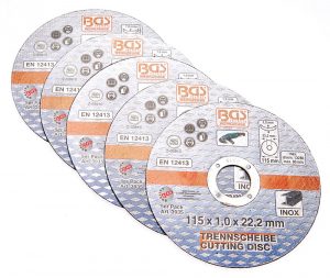 BGS 3935 Doorslijpschijf Staal/RVS | Ø 115 x 1.0 x 22.2 mm | 5 stuks