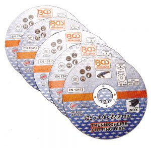 BGS 3936 Doorslijpschijf Staal/RVS | Ø 125 x 1.0 x 22.2 mm | 5 stuks