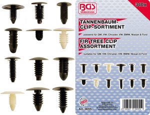 BGS 9055 Clips en pluggen | GM, VW, Chrysler, BMW, Nissan Ford | 340-delig