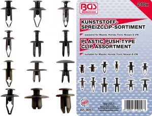 BGS 9057 Clips en pluggen | Mazda, Honda, Ford, Nissan & VW | 240-delig
