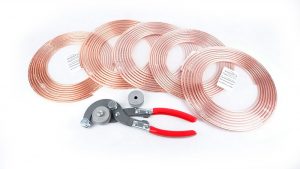 Remleiding koper Ø 4,75mm x 5 meter | 5 rollen met buigtang