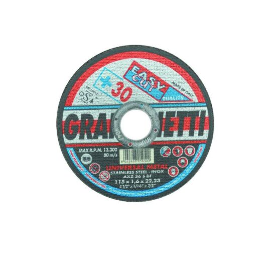 GRANDINETTI 714582 Afbraamschijf Ø115x6,4mm (asgat 22,23mm) 5x