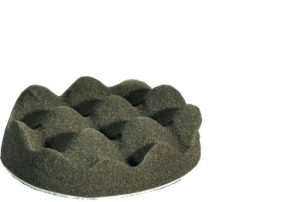 Spons wafelstructuur Ø80mm Zwart (extra soft)