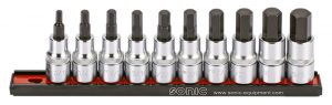 SONIC 301002 Bitdopset 1/2'' | Inbus SAE | 10-delig